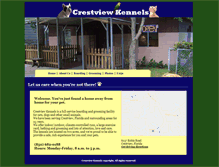Tablet Screenshot of crestviewkennels.com